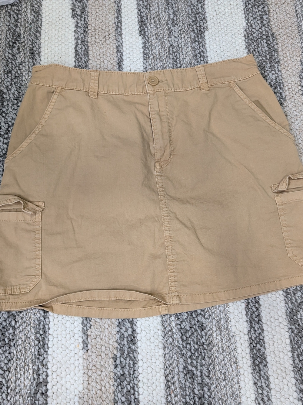 Sanctuary Camel-Tan Midi Cargo Skirt